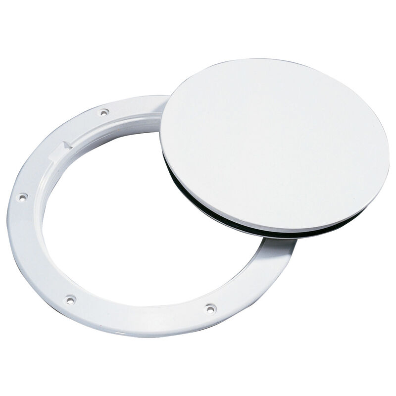 Pry Out 6" Deck Plate Smooth White image number null