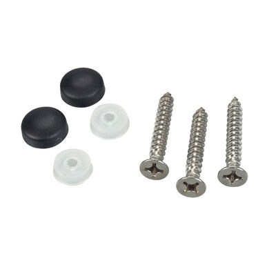 Black Screw Caps for #10 and #12, 10-Pack