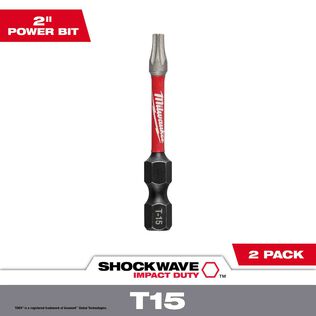 SHOCKWAVE&trade; 2" T15 Impact Bit,  2 Pack