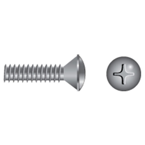 Stainless Steel Phillips Oval-Head Coarse Thread Machine Screws image number 0