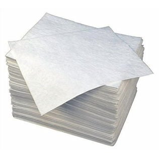 Buffalo Industries Oil-Only Medium Weight Meltblown Sorbent Pads 15" x 18"