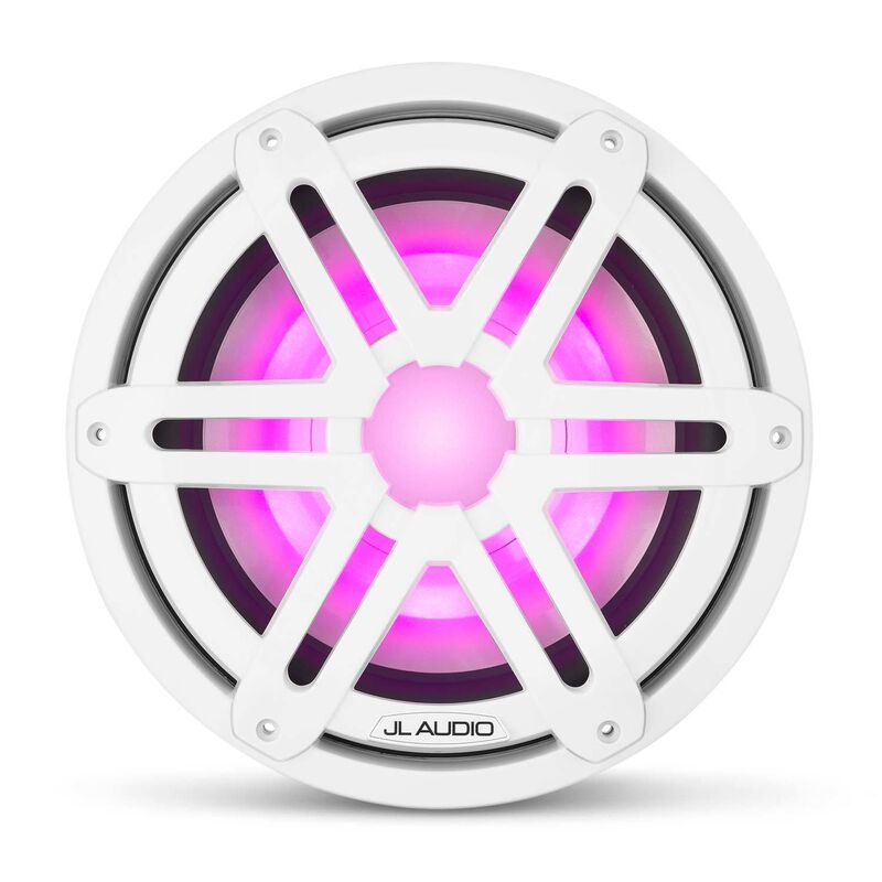 M3-10IB-S-Gw-i-4 10" Marine Subwoofer Driver, White Sport Grilles with RGB LED Lighting image number 2
