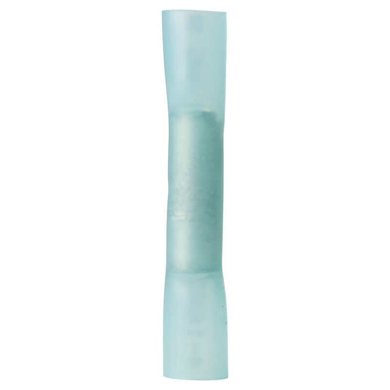16 14 Awg Heat Shrink Butt Connector Blue 25 Pack West Marine