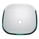 Rectangle Vessel Smooth Glass, 16 1/2" Square, 1-3/4" Drain Clear image number 2