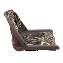 8WD139CLS-B-733 Molded Fishing Boat Seat with Cordura Camo Cushion Pads, Brown Shell / Realtree Max 5 image number 3