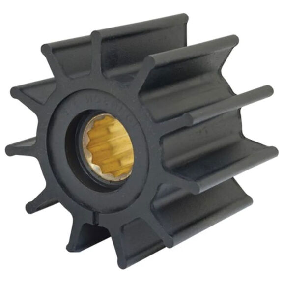 Neoprene Impeller, 2-9/16" x 2" x 5/8", 7 Drive, Brass Insert, 10 Blades image number 0