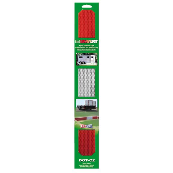 2" X 18" Reflective Strips, 2-Pack, Red/Silver image number 0