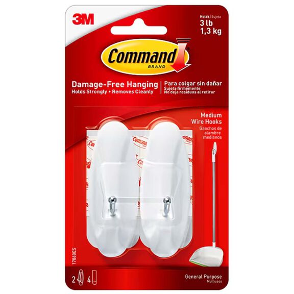 Command&trade; Medium Wire Hooks image number 0