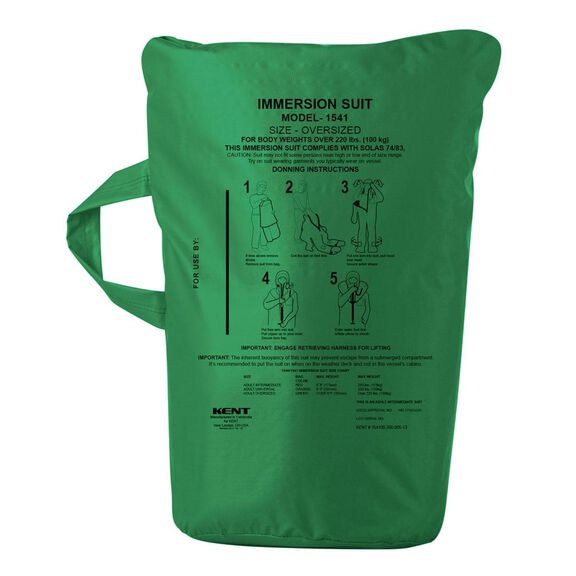 Immersion Suit Bag USCG/SOLAS/MED, Green, Adult/Universal image number 0