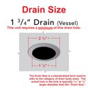1-3/4" Drain, Touch Trap Sink Drain with Cover no Overflow, 1-1/4"-M Thread Chrome image number 6