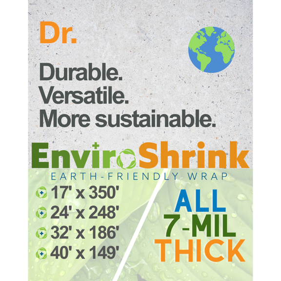 EnviroShrink Biodegradable Shrink Wrap, 17' X 350' 7MIL, White image number 4