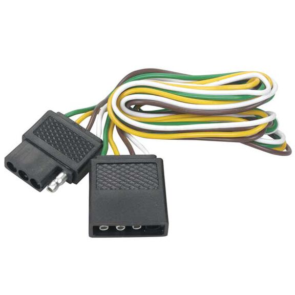 Trailer Light Connector - 4-Pin Flat Connector Set 48" image number 0