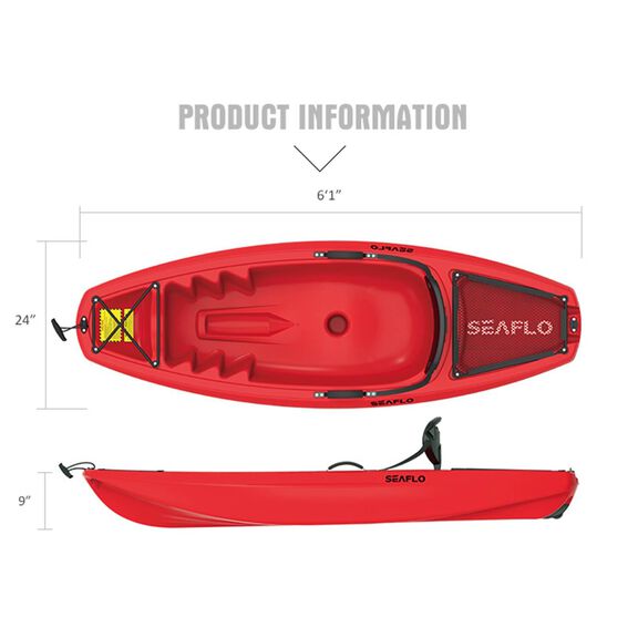 Kid's Sit-Inside Kayak with Paddle image number 3