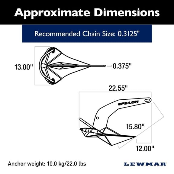 Epsilon Anchor Stainless Steel 22 lb image number 2