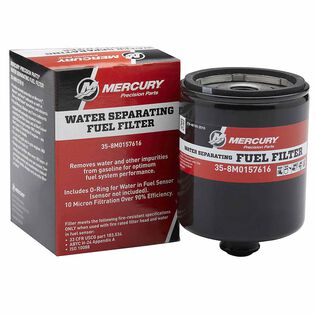 Mercury Water Separating Fuel Filter 8M0157616 for Select Mercury L6 and V10 Verado Outboards