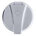 Recessed Shower Chrome Cup with Stainless Steel Lid, Hammer-Head Arctic White Sprayer, 6' White Rubber Hose image number 6