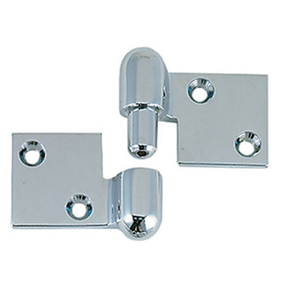 Chrome-Plated Bronze Pull Apart Hinge-&ldquo;Left Hand&rdquo; Configuration image number 0