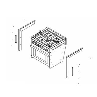 Three- & Four-Burner Gimbaled Propane Range Trim Kit