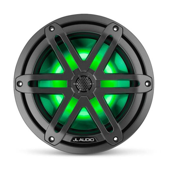 M3-770X-S-Gm-i 7.7" Marine Coaxial Speakers, Gunmetal Sport Grilles with RGB LED Lighting image number 1