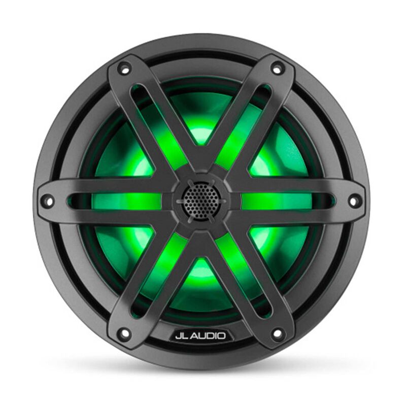 M3-770X-S-Gm-i 7.7" Marine Coaxial Speakers, Gunmetal Sport Grilles with RGB LED Lighting image number null