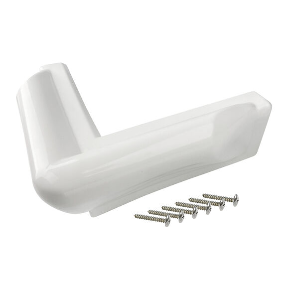 9" Dock Mounted Corner Bumper, White image number 0