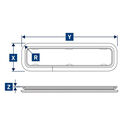 Standard Series #1RE 6-3/4" L x 13-11/16" W Smoke Gray Rectangular Opening Portlight image number 3