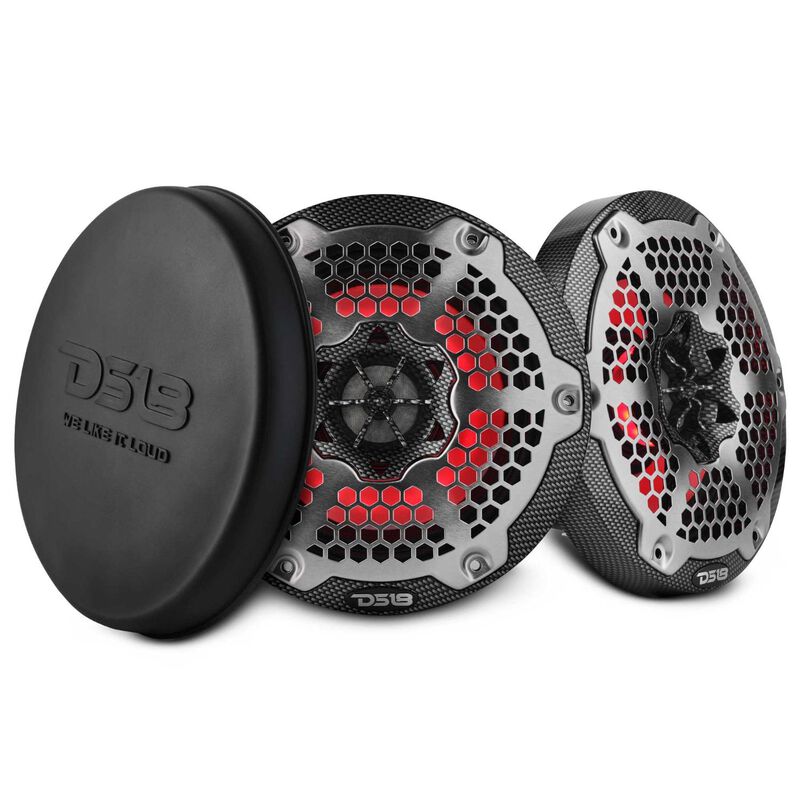 Ds18 6.5” Marine 2-Way Hybrid Speaker with RGB LED, Compression Driver and Neodymium Magnet | 250W RMS 4-Ohm | by West Marine