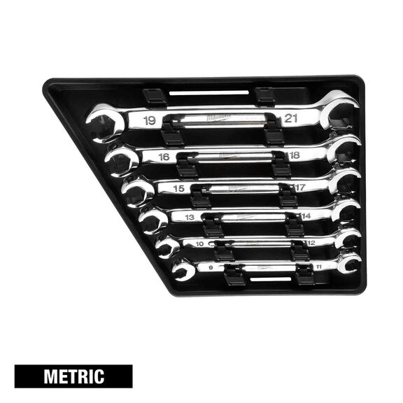 Double End Flare Nut Wrench Set - Metric, 6 Piece image number 0