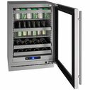 24" 5 Class Stainless Beverage Center with Lock, Right Hinge image number 2