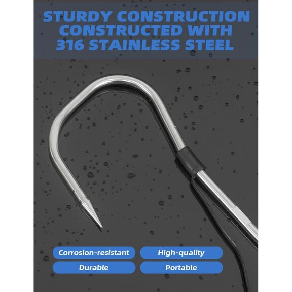 BLUEWING Stainless Steel Gaff Hook 3in, Model B image number 2