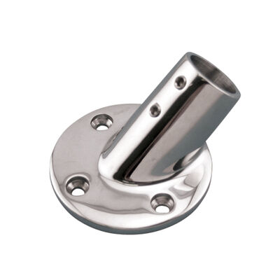 Round Rail Base, 1", 45 Degrees, 316 Stainless Steel