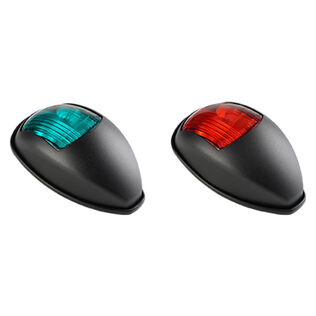 SEAFLO Pair of Vertical Mount Red/Port & Green/Starboard LED Navigation Lights, Black Housing, 2 Nautical Miles Visibility (03-Series)