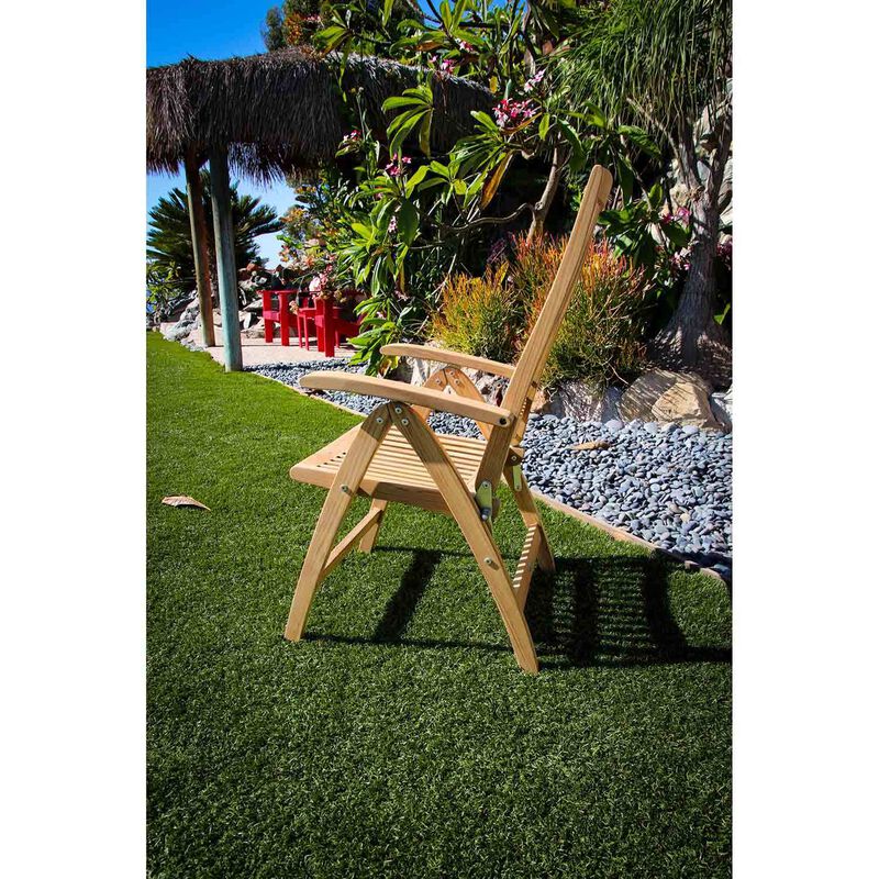 Weatherly Teak Folding Deck Chair image number 1