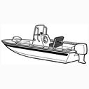 Styled-to-Fit Boat Cover for V-Hull Center Console Shallow Draft Fishing Boats image number 1