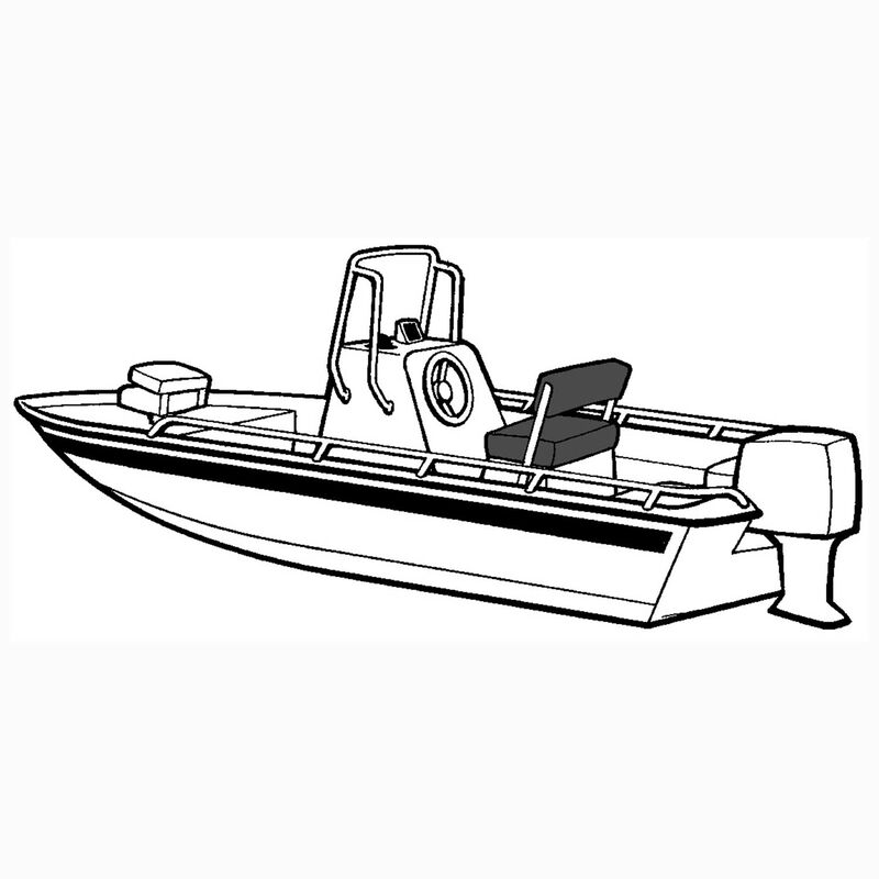 CARVER Styled-to-Fit Boat Cover for V-Hull Center Console Shallow Draft Fishing  Boats