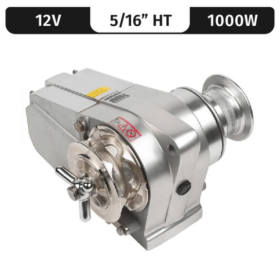 Lofrans Cayman 1000W Horizontal Electric Windlass 12V - 5/16" G4 Chain Gypsy image number 0