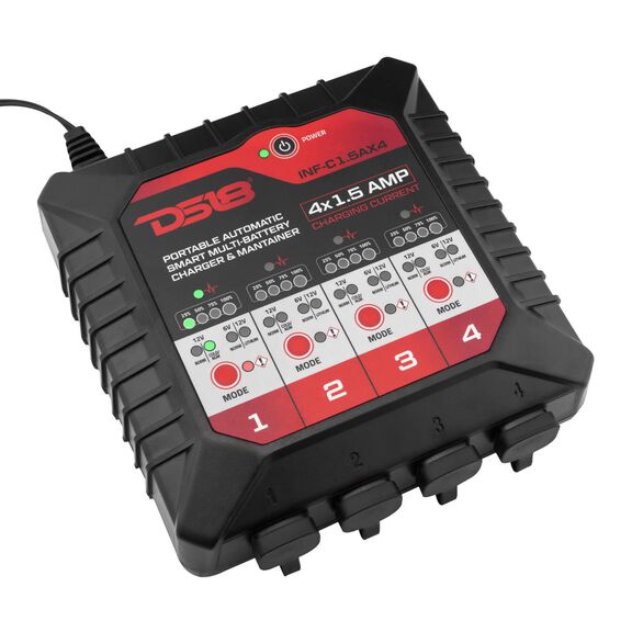 4&nbsp;x 1.5 AMP Automatic Smart Lithium and AGM Battery Charger and Maintainer image number 1