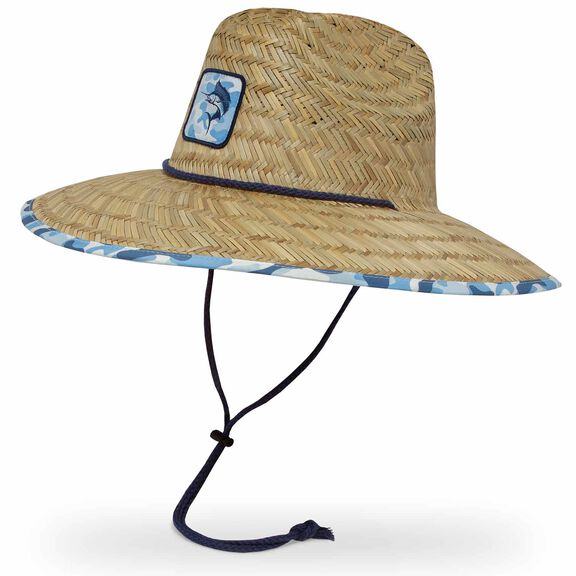Marine Camo Sailfish Catamaran Straw Hat image number 0