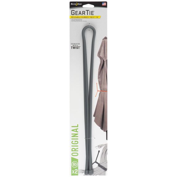 32" Gear Tie&reg; Reusable Rubber Twist Tie, 2-Pack image number 2