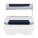 Deluxe Series Swingback Back Rest & Seat Cushion Set, fits 70 Qt. / 62 Qt. Swingback Cooler Seat, Brite White / Mariner Blue image number 0