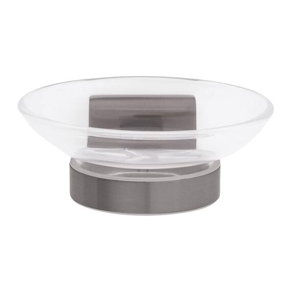 Erissa Soap Dish Plastic Dish Brushed Nickel image number 2
