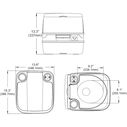 SEAFLO 12L Portable Travel Toilet with Manual Flush White image number 3