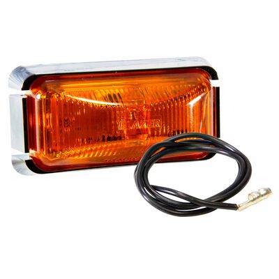 2 1/2" LED Sealed Rectangular Clearance/Side Marker Trailer Light Kit with Reflex, Amber