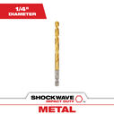 1/4" SHOCKWAVE Impact Duty RED HELIX Titanium Drill Bit image number 0