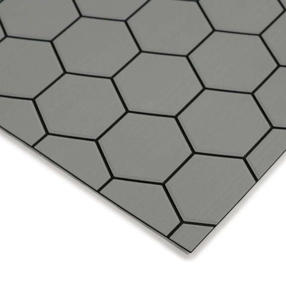 40" x 80" Hexagon Full Sheets, 6mm, Storm Gray/ Black image number 0