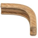 Teak Bulkhead Molding, 3/4" Track Outside Corner, 1 3/16" x 5/8" image number 2