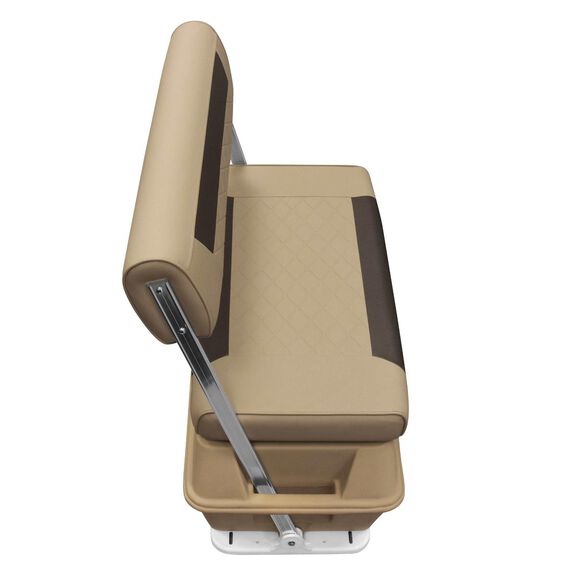 Wise DLX156-1900 DLX Pontoon Series 70 Quart Swingback Cooler Seat - Neutral / Meteor image number 2