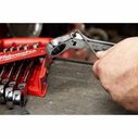 7 pc. Metric Flex Head Ratcheting Combination Wrench Set image number 7