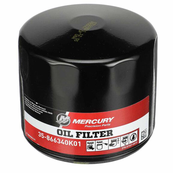 Mercury MerCruiser Oil Filter 866340K01 for Sterndrive and Inboard Engines image number 0