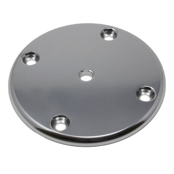 4" Round Pads, 4-Hole, Mill Finish image number 0